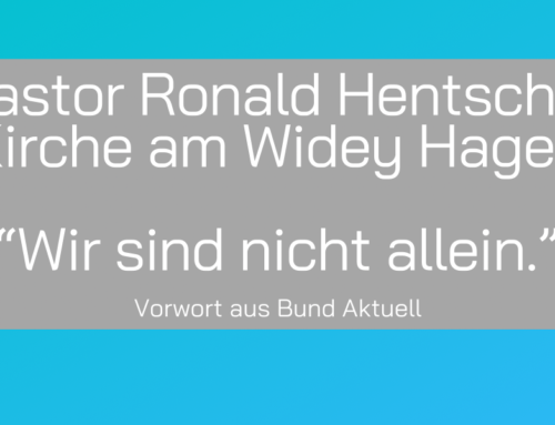 Pastor Ronald Hentschel aus der Kirche am Widey: Wir sind nicht allein.